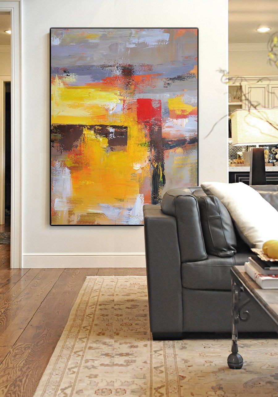 Palette Knife Contemporary Art #L54B - Click Image to Close